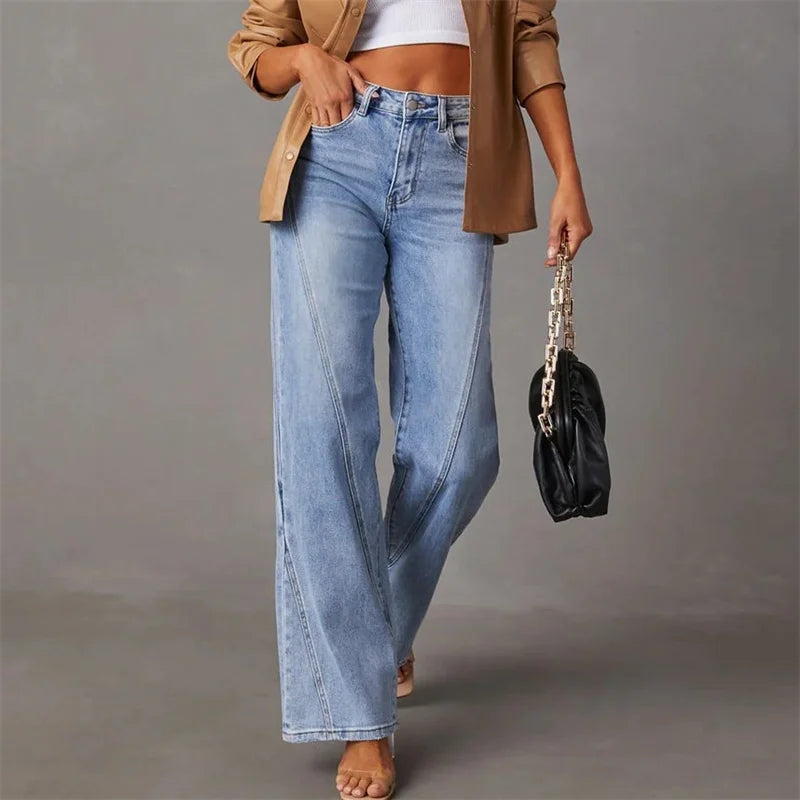 Cotton-Blend Flared Jeans