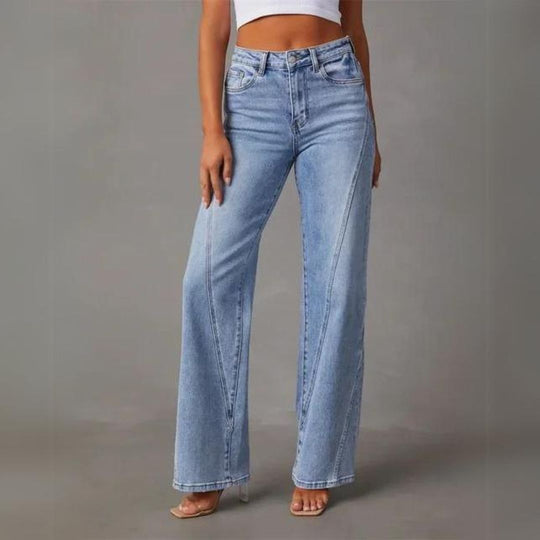 Cotton-Blend Flared Jeans
