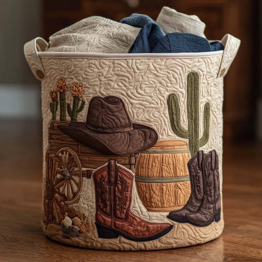 Cowboy Sunset Laundry Basket