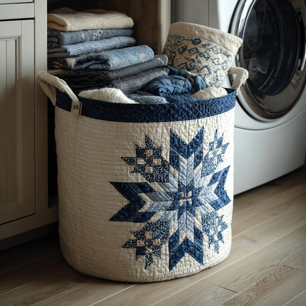 Icefall Snowflake Star Laundry Basket