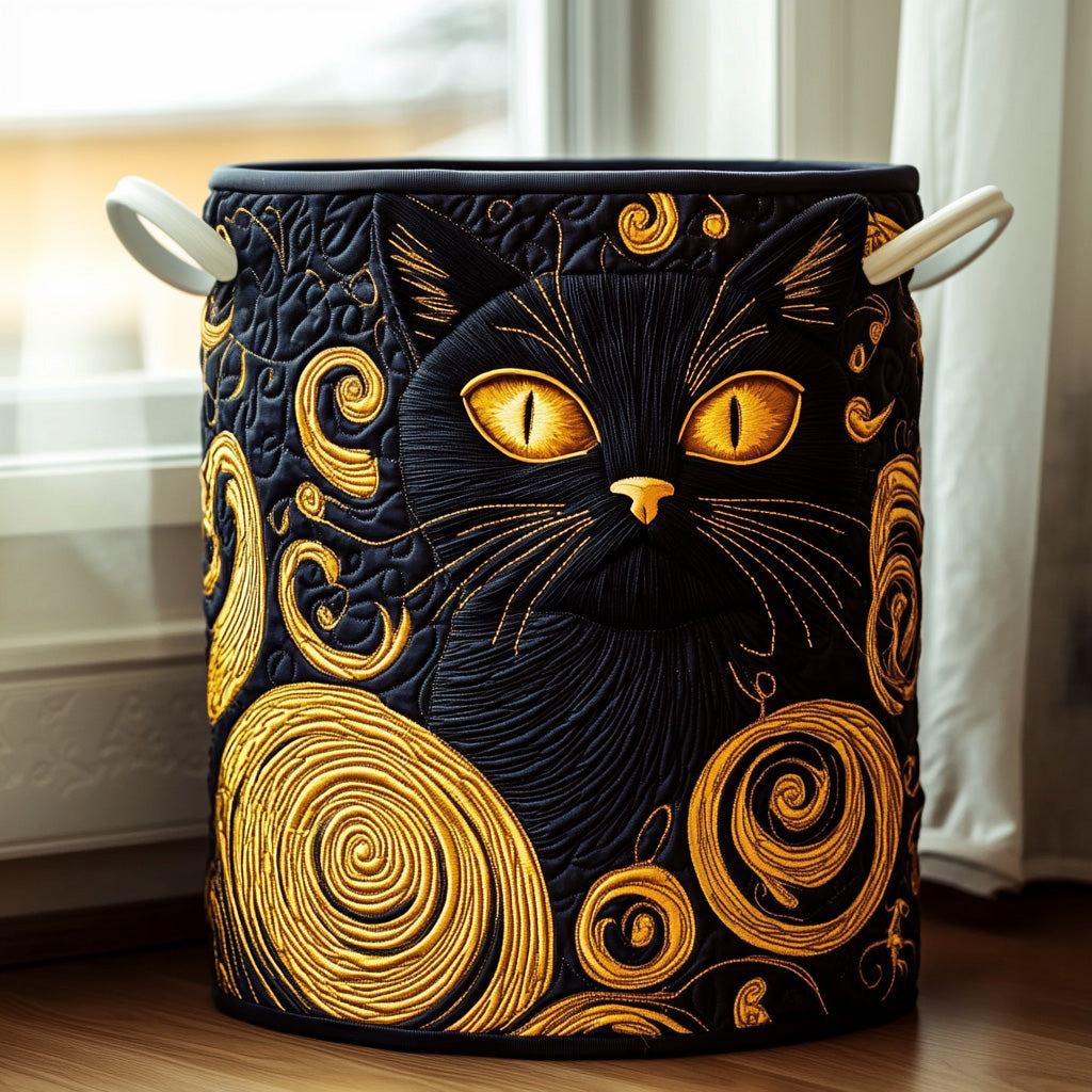 Midnight Whiskers Laundry Basket