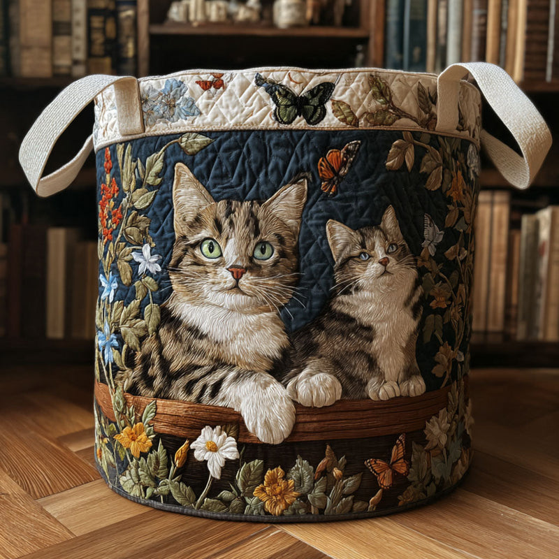 Paws in the Garden Laundry Basket